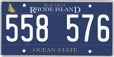 RI license plate 558576