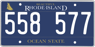 RI license plate 558577