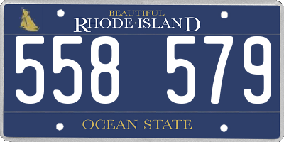 RI license plate 558579