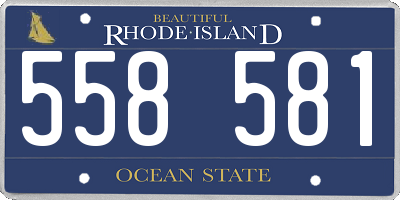 RI license plate 558581