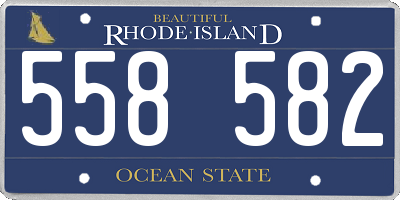 RI license plate 558582