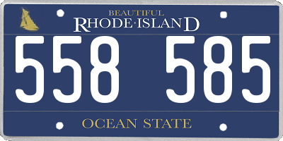 RI license plate 558585