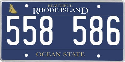 RI license plate 558586