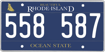 RI license plate 558587