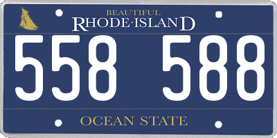 RI license plate 558588