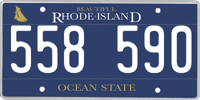 RI license plate 558590