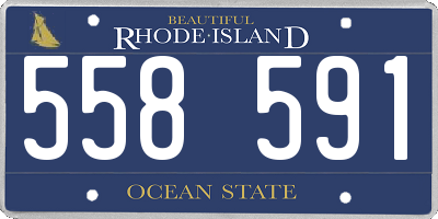 RI license plate 558591