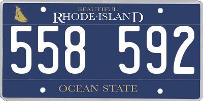 RI license plate 558592