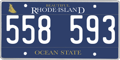 RI license plate 558593