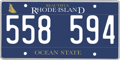 RI license plate 558594