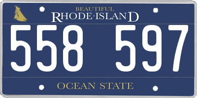 RI license plate 558597