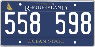 RI license plate 558598