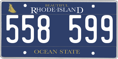 RI license plate 558599
