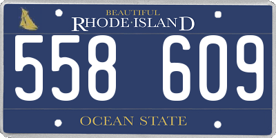 RI license plate 558609