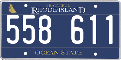 RI license plate 558611