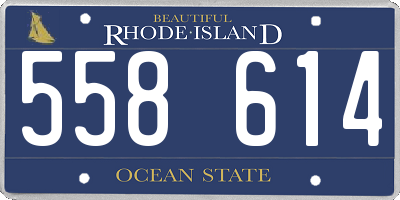 RI license plate 558614