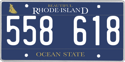 RI license plate 558618