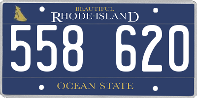 RI license plate 558620