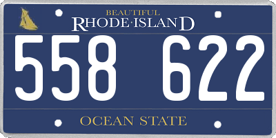 RI license plate 558622