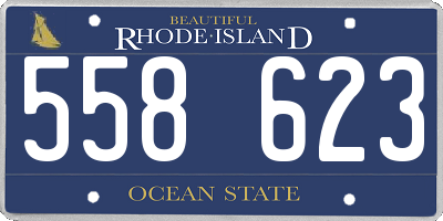 RI license plate 558623