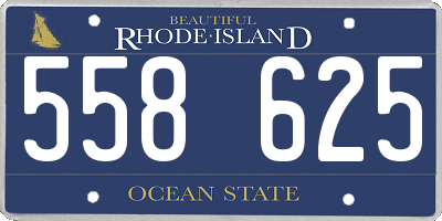 RI license plate 558625