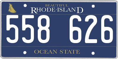 RI license plate 558626
