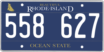 RI license plate 558627