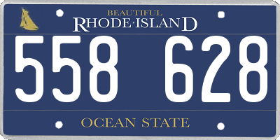 RI license plate 558628