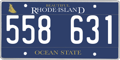 RI license plate 558631