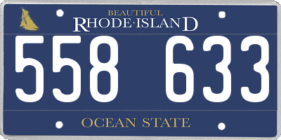 RI license plate 558633