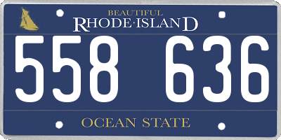 RI license plate 558636