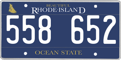 RI license plate 558652