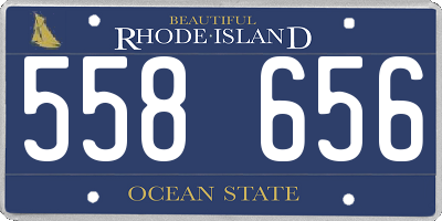 RI license plate 558656