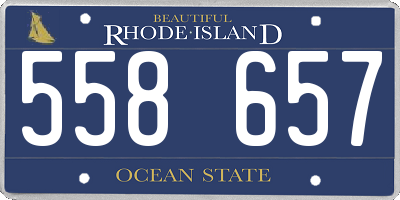RI license plate 558657