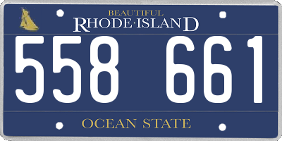 RI license plate 558661