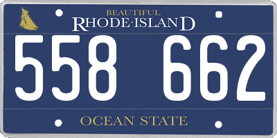 RI license plate 558662