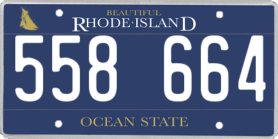 RI license plate 558664