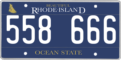 RI license plate 558666