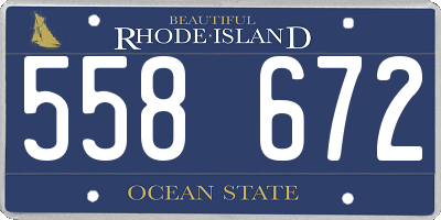 RI license plate 558672