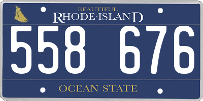 RI license plate 558676