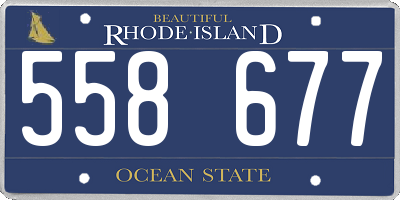 RI license plate 558677