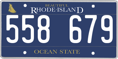 RI license plate 558679