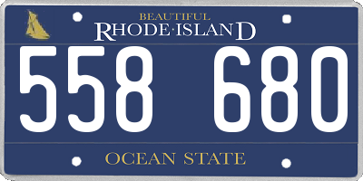 RI license plate 558680