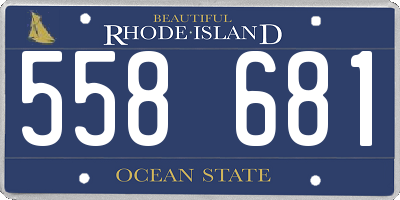 RI license plate 558681