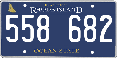RI license plate 558682