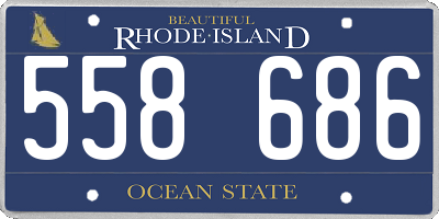 RI license plate 558686