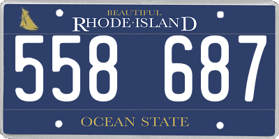 RI license plate 558687