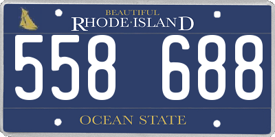 RI license plate 558688