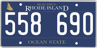 RI license plate 558690