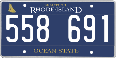 RI license plate 558691